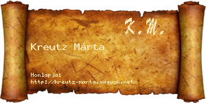 Kreutz Márta névjegykártya