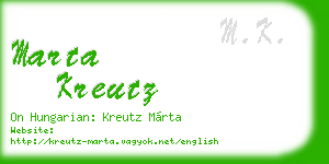 marta kreutz business card
